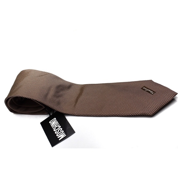 NWT Moschino Cravatta Square Dotted Tie - Picture 2 of 8